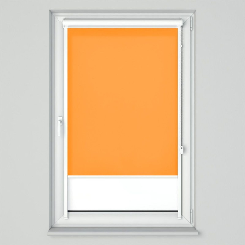 Roleta w kasecie przestrzennej z tkaniną standard pomarańcza