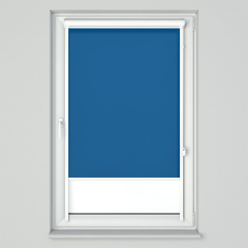 Roleta w kasecie przestrzennej z tkaniną standard granatowa