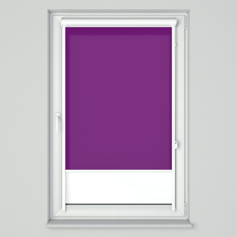 Roleta w kasecie przestrzennej z tkaniną standard śliwkowa