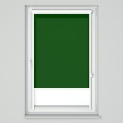 Roleta w kasecie przestrzennej z tkaniną standard ciemnozielona