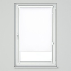 Roleta w kasecie przestrzennej z tkaniną standard biała