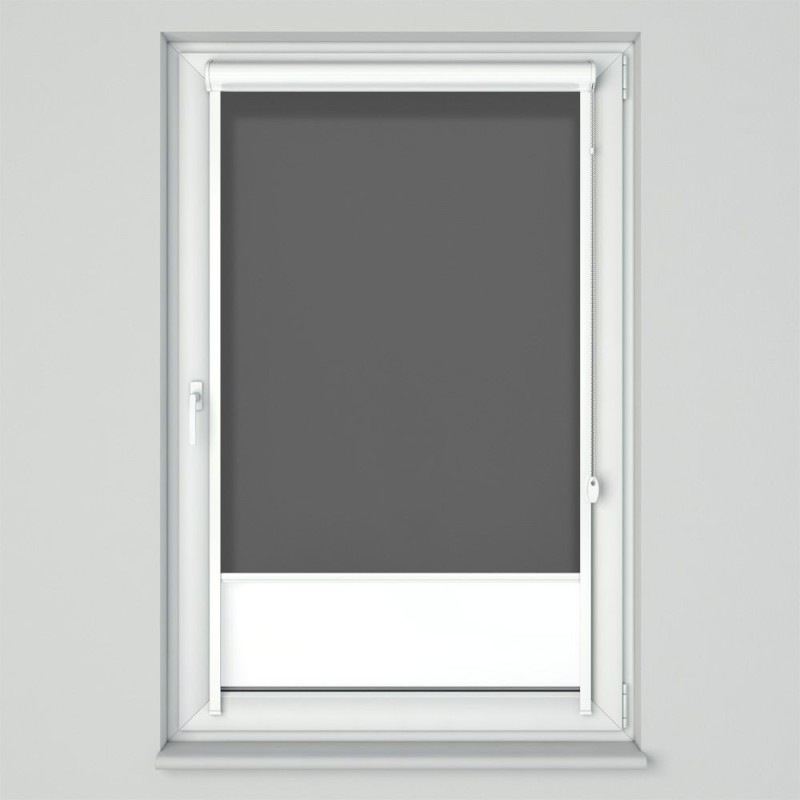 Roleta w kasecie przestrzennej z tkaniną standard grafitowa