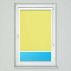Roleta w kasecie płaskiej z tkaniną zaciemniającą żółta