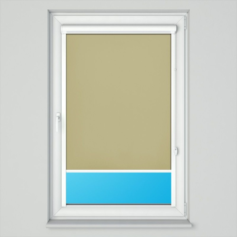 Roleta w kasecie płaskiej z tkaniną zaciemniającą beżowa