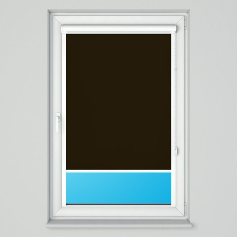 Roleta w kasecie płaskiej z tkaniną zaciemniającą gorzka czekolada