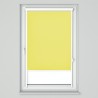 Roleta w kasecie przestrzennej z prowadnicami U z tkaniną zaciemniającą żółta