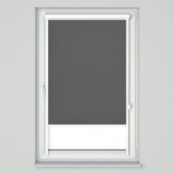 Roleta w kasecie przestrzennej z prowadnicami U z tkaniną zaciemniającą grafitowa