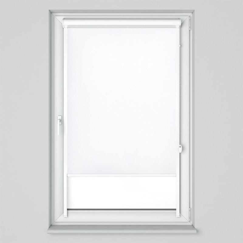 Roleta w kasecie przestrzennej z tkaniną zaciemniającą Thermo biała