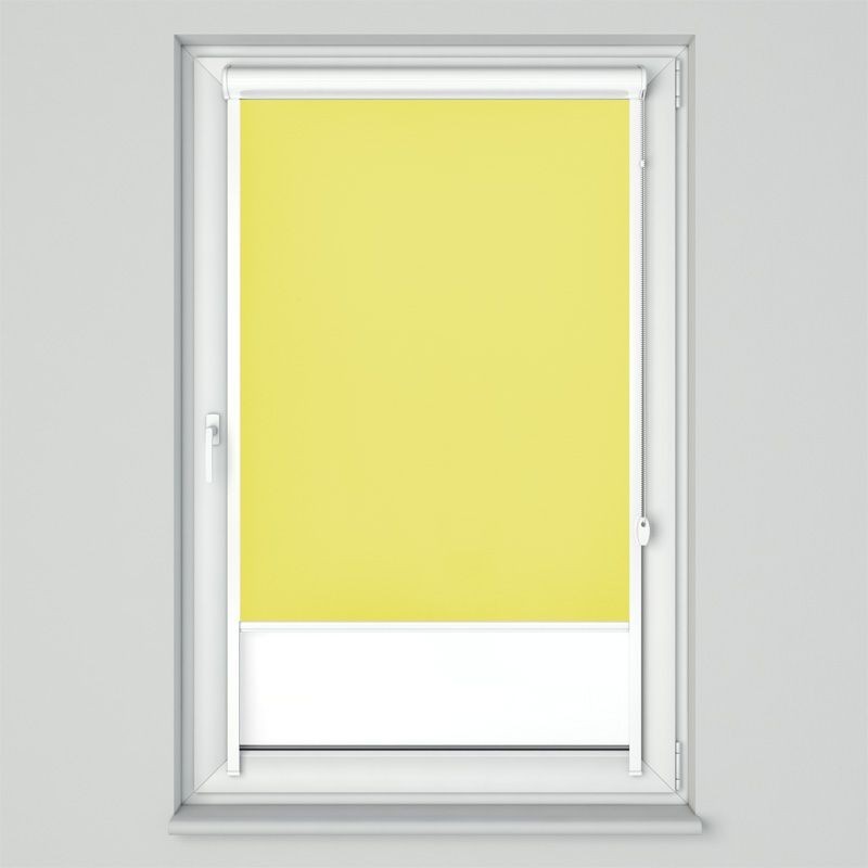 Roleta w kasecie przestrzennej z tkaniną zaciemniającą Thermo żółta