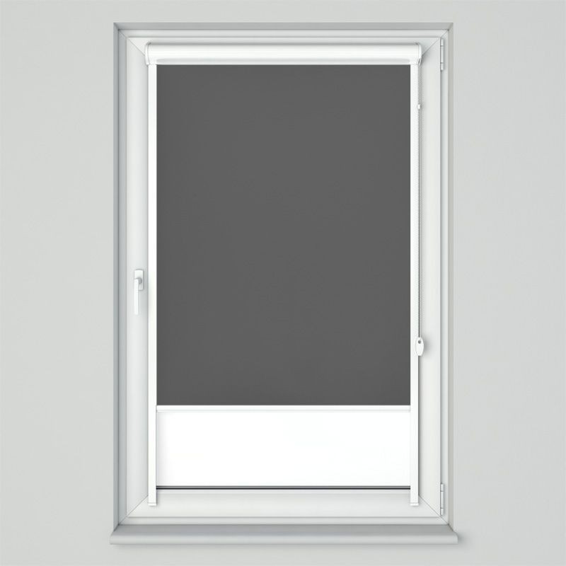 Roleta w kasecie przestrzennej z tkaniną zaciemniającą Thermo grafitowa