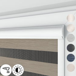 Roleta Dzień i Noc DE LUX w kasecie płaskiej z prowadnicami