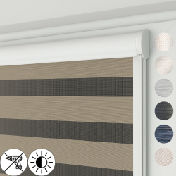 Roleta Dzień i Noc DE LUX w kasecie przestrzennej z prowadnicami