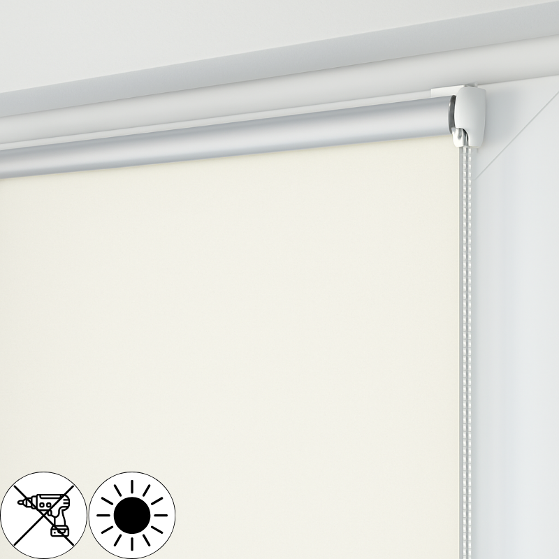 Roleta MINI z tkaniną zaciemniającą Thermo kość słoniowa