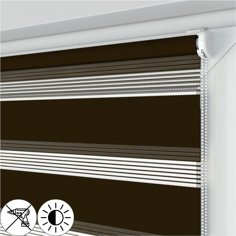 Roleta Mini Dzień i Noc, Wenge, Na wymiar