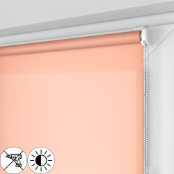 Roleta MINI z łososiową tkaniną rozpraszającą światło 