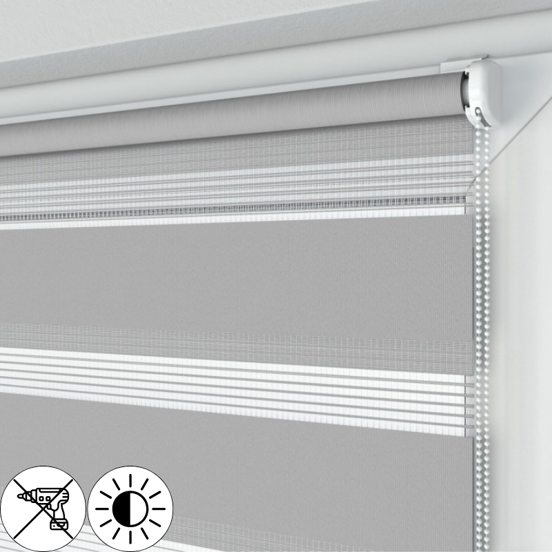 Roleta Dzień Noc szara Mini, na wymiar