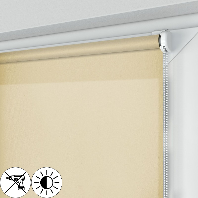 Roleta MINI z piaskową tkaniną rozpraszającą światło 