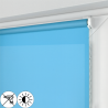 Roleta MINI z niebieską tkaniną rozpraszającą światło 