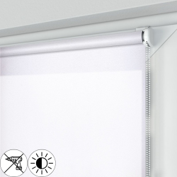 Roleta MINI z białą tkaniną rozpraszającą światło 