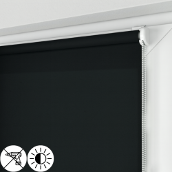 Roleta MINI z czarną tkaniną rozpraszającą światło