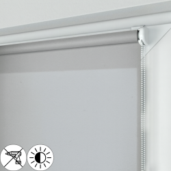 Roleta MINI z popielatą tkaniną rozpraszającą światło