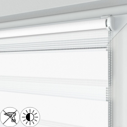 Roleta Mini Dzień i Noc, Biała, Na wymiar