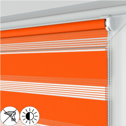 Roleta Mini Dzień i Noc, Pomarańczowa, Na wymiar, Bezinwazyjna pomarańczowa