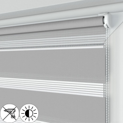 Roleta Dzień Noc szara MINI, Na wymiar, Bezinwazyjna