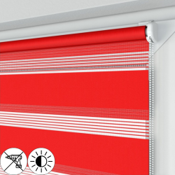Roleta Mini Dzień i Noc, Czerwona, Na wymiar, Bezinwazyjna czerwona