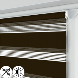 Roleta Mini Dzień i Noc, Brązowa, Na wymiar, Bezinwazyjna wenge