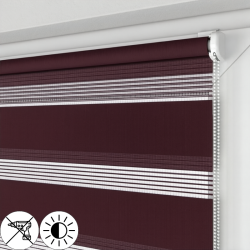 Roleta Mini Dzień i Noc, Śliwkowy, Na wymiar, Bezinwazyjna ciemny fiolet