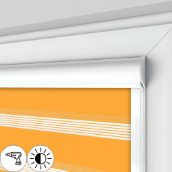 Roleta dzień noc w kasecie płaskiej z prowadnicami, Miodowa, na wymiar