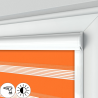 Roleta dzień noc w kasecie płaskiej z prowadnicami, pomarańczowa, na wymiar