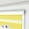 Roleta dzień noc w kasecie płaskiej z prowadnicami, Żółta, na wymiar
