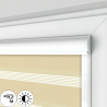 Roleta dzień noc w kasecie płaskiej z prowadnicami, beżowa, na wymiar