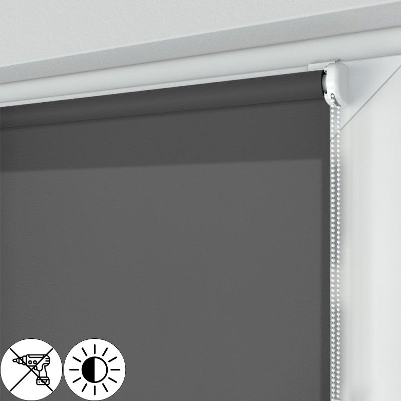 Roleta MINI z grafitową tkaniną rozpraszającą światło