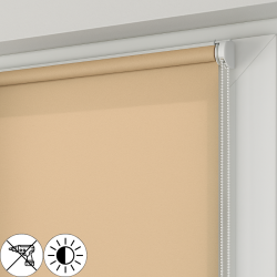 Roleta MINI z beżową tkaniną rozpraszającą światło