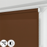 Roleta MINI z ciemnobrązową tkaniną rozpraszającą światło