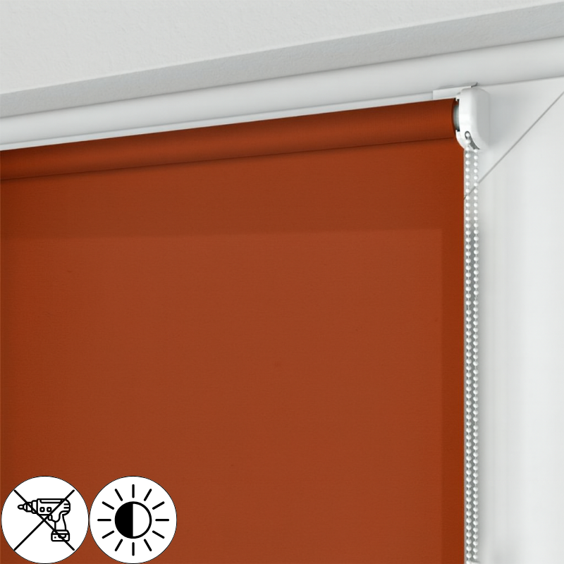 Roleta MINI z tkaniną STANDARD, ceglasta, na wymiar