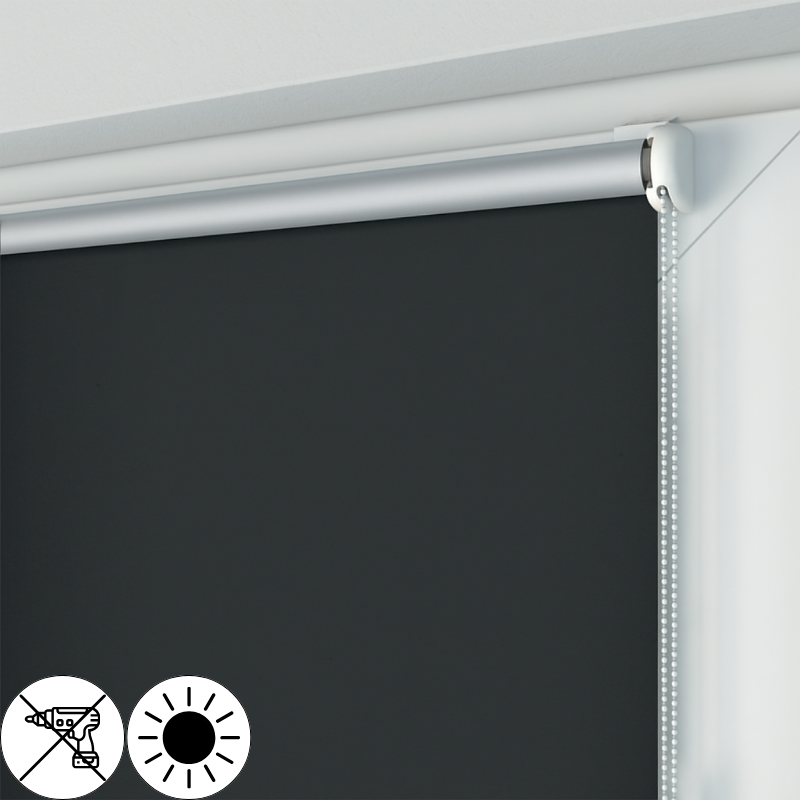 Roleta MINI z tkaniną zaciemniającą Thermo czarna