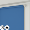 Roleta MINI z niebieską tkaniną zaciemniającą