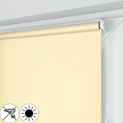 Roleta MINI z kremową tkaniną zaciemniającą