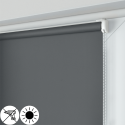 Roleta MINI z grafitową tkaniną zaciemniającą