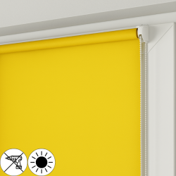 Roleta MINI zaciemniająca, żółta, na wymiar