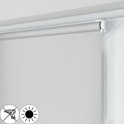 Roleta MINI z szarą tkaniną zaciemniającą