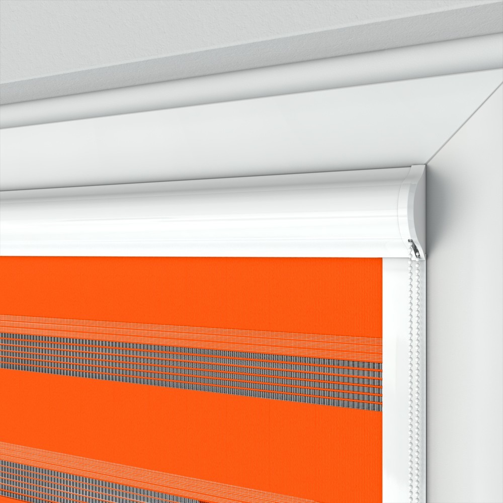 Rolety w kasecie z tkaniną dzień i noc